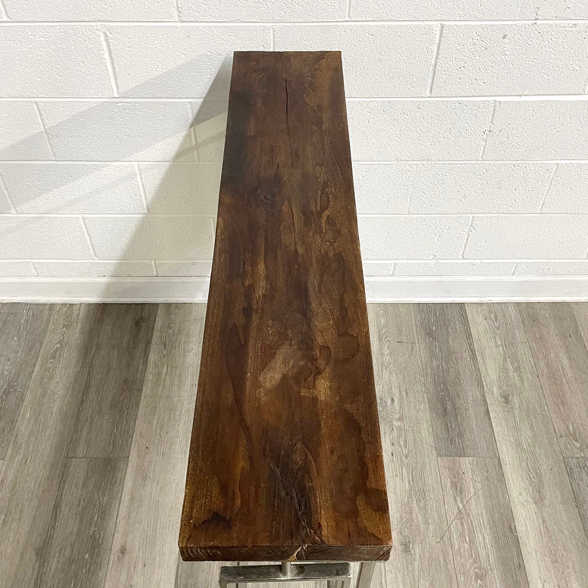 Contemporary Wood and Metal Console Table