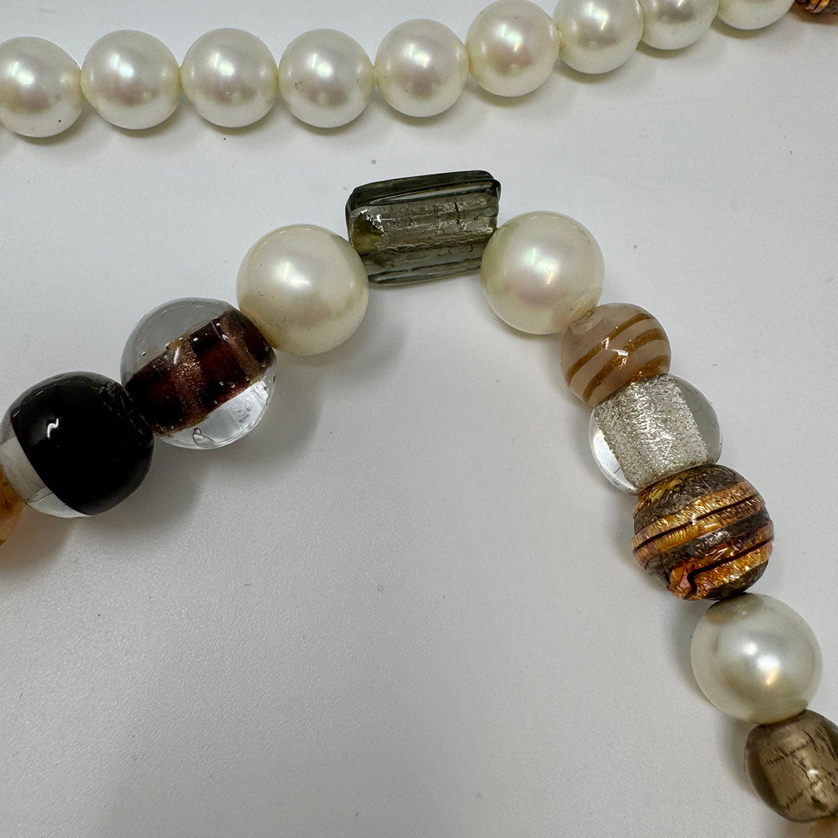 Chanel Faux Pearl  Necklace/Belt  with Interlocking CC and Medallion