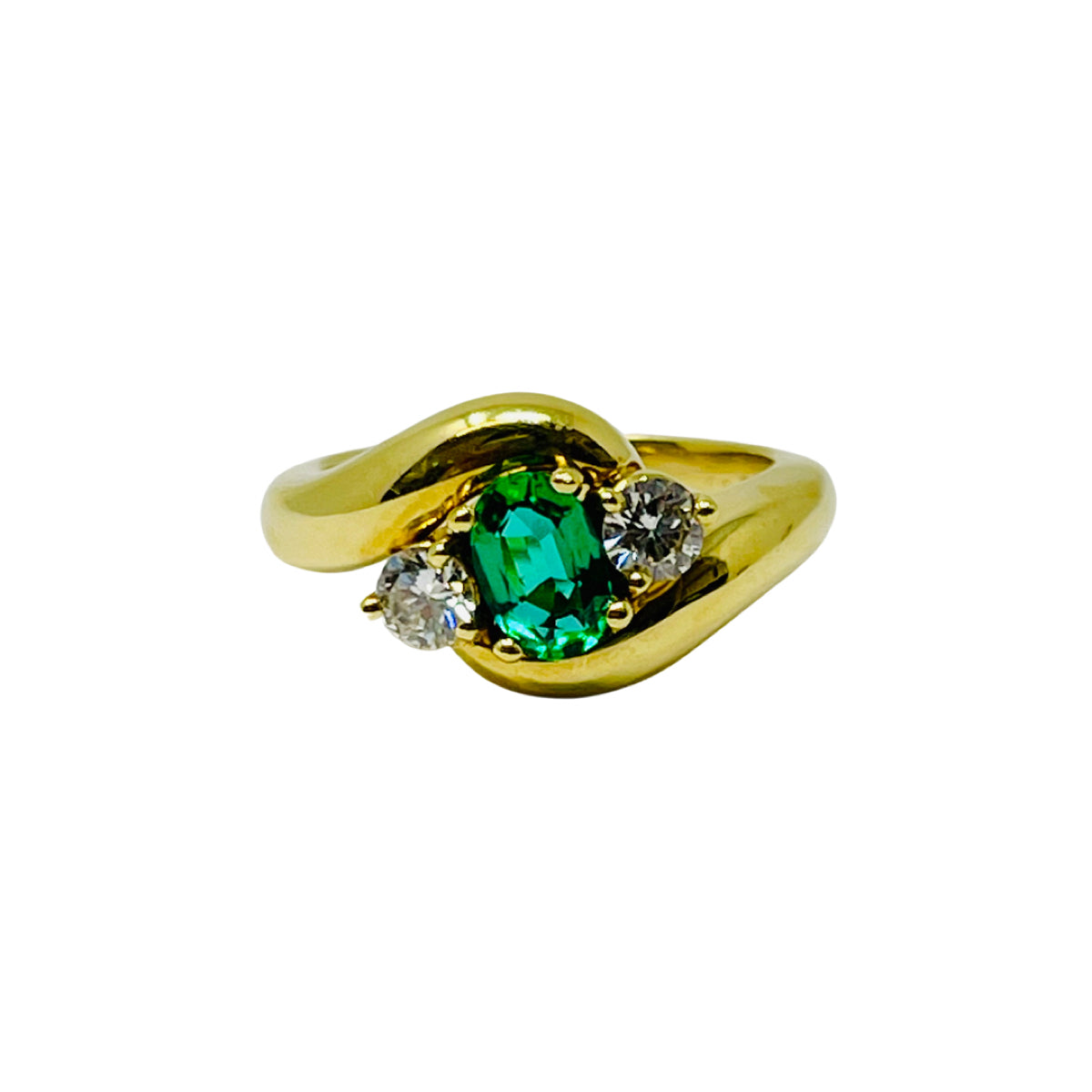 Kurt Wayne Ring with Emerald and Diamond