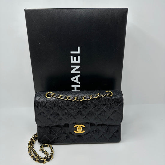 Chanel Classic Small Double Flap Shoulder Bag with 24K Gold-plated Hardware