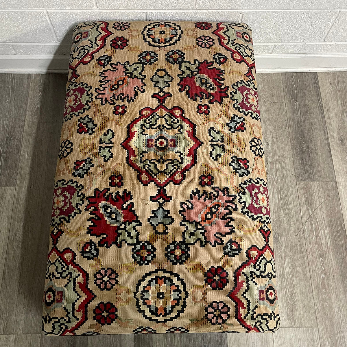 Kilim Upholstered Rectangular Ottoman
