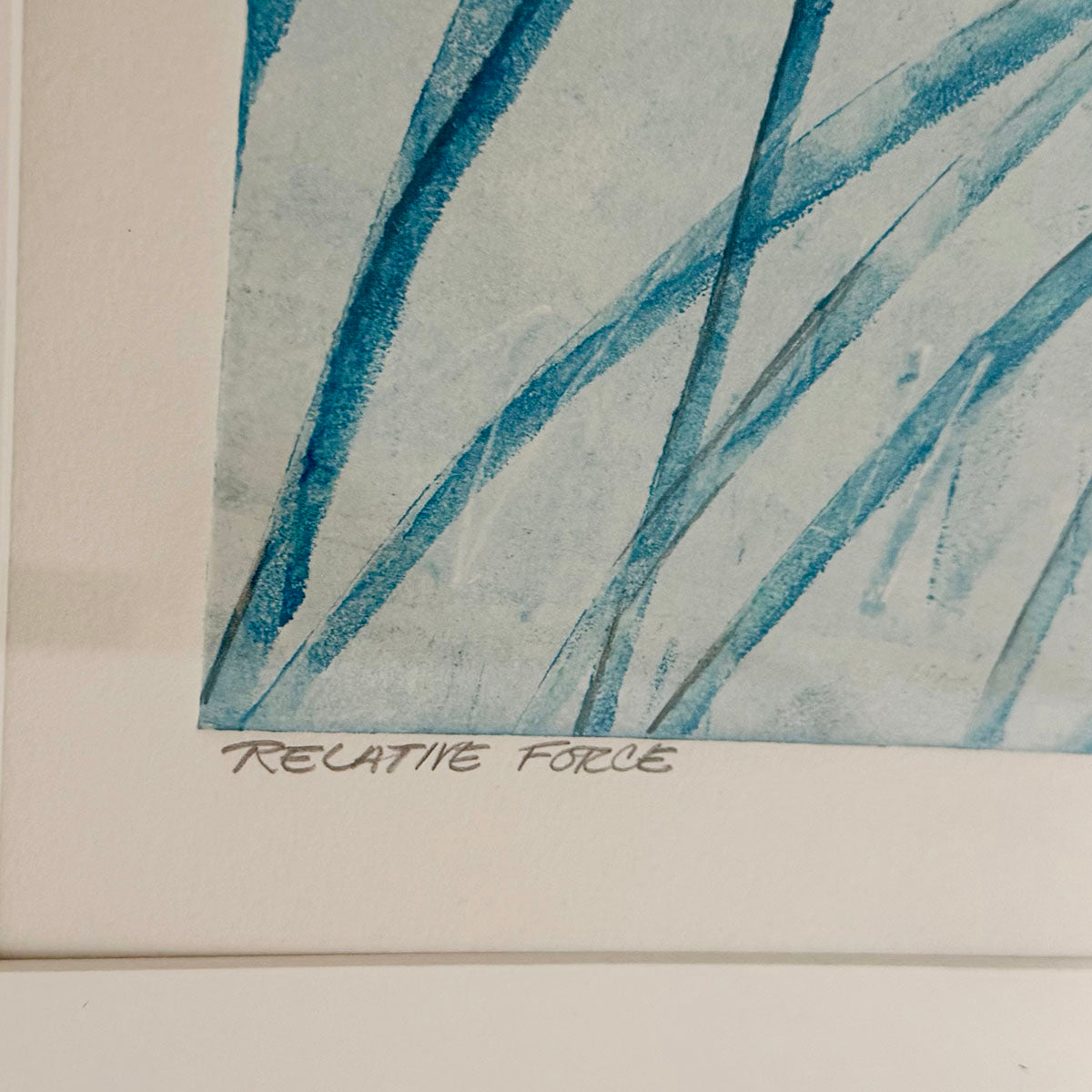 Framed Monoprint "Relative Force" signed