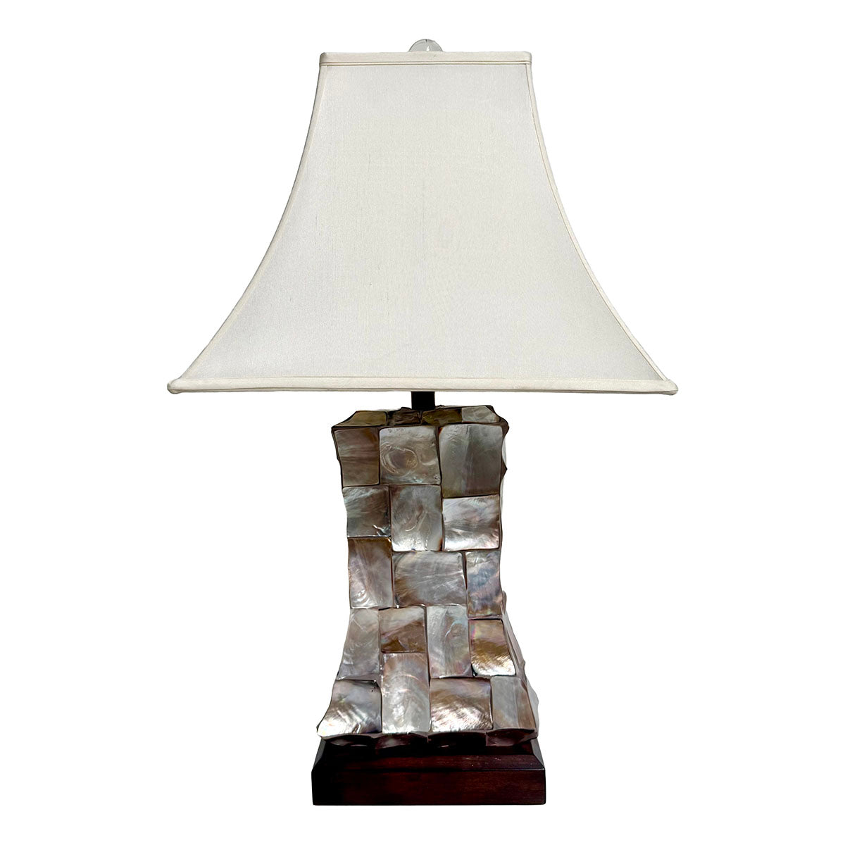 Sculptural Mother of Pearl Mosaic Table Lamp