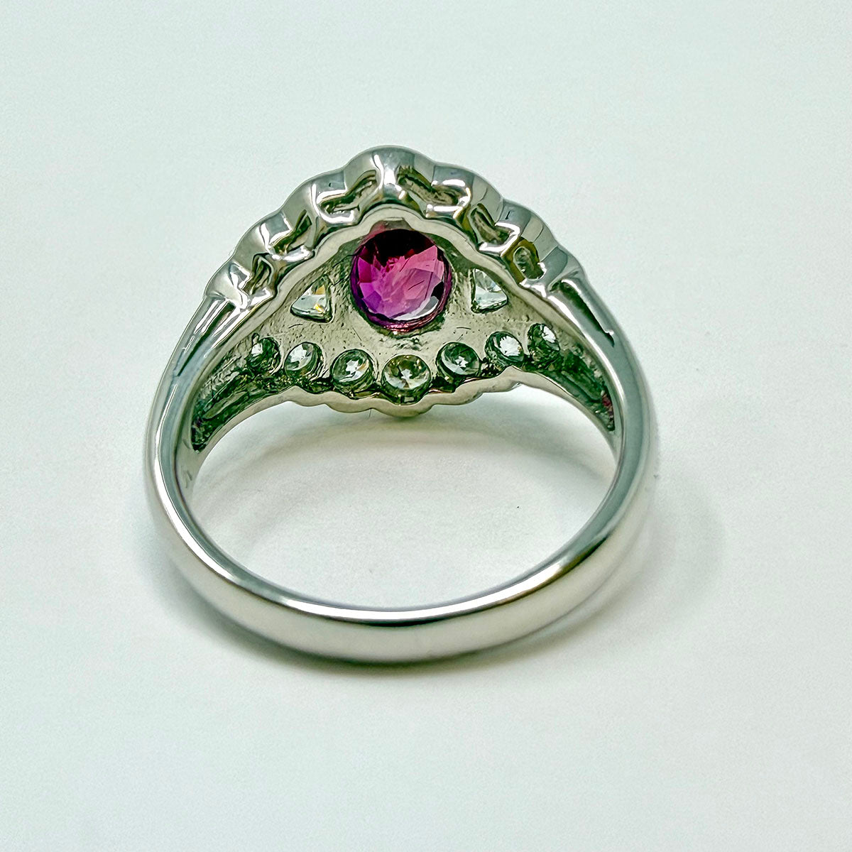 Platinum Ruby and Diamond Ring