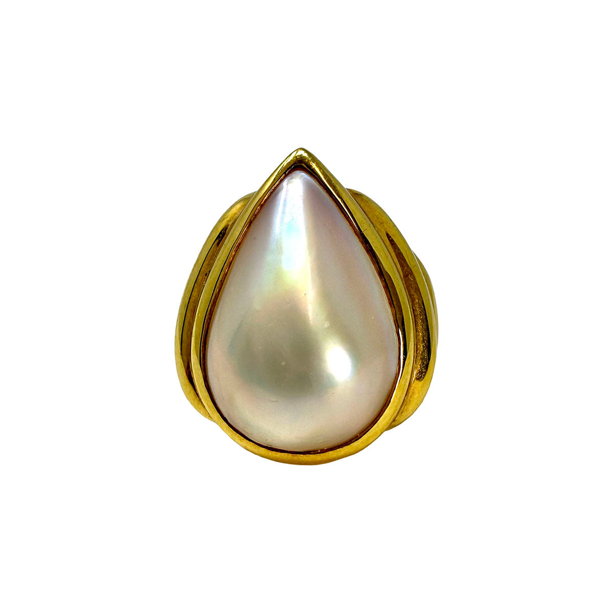 Susan Berman 18K Gold Ring with Mabe Pearl