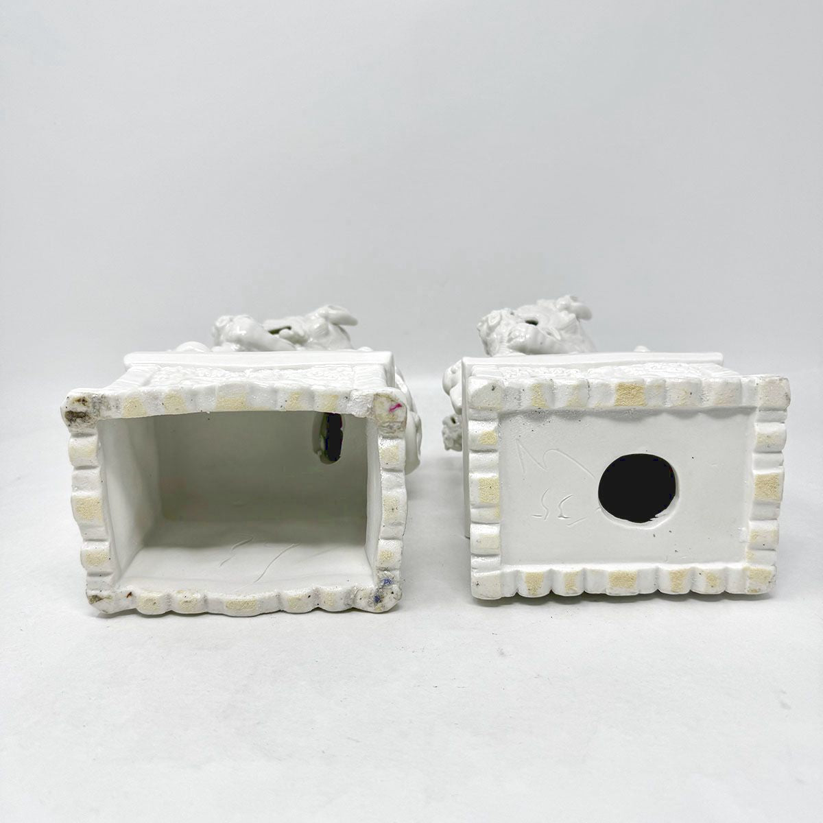 Pair of  Blanc de Chine Foo Dogs/Lions