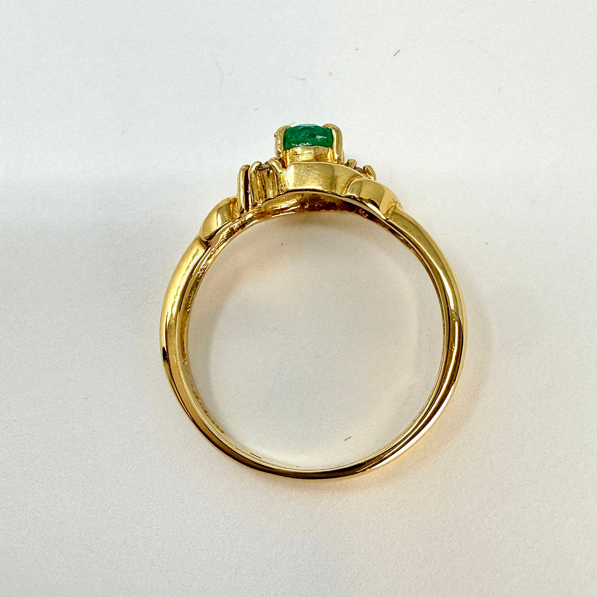 18K Emerald and Diamond Ring