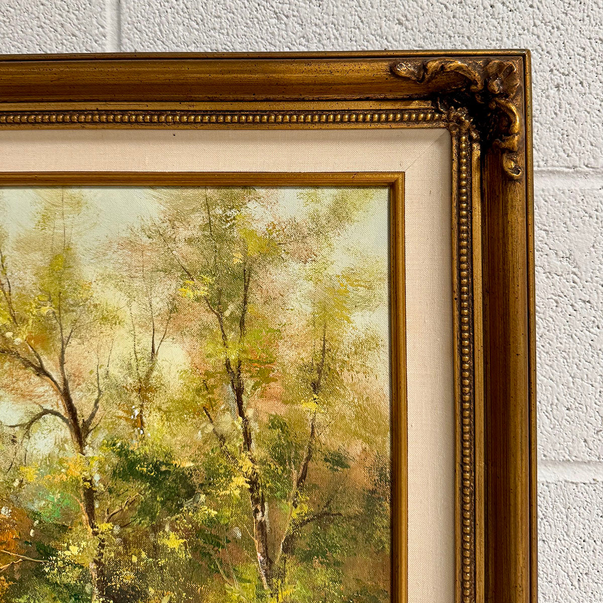 Framed Painting "Market Scene" Signed