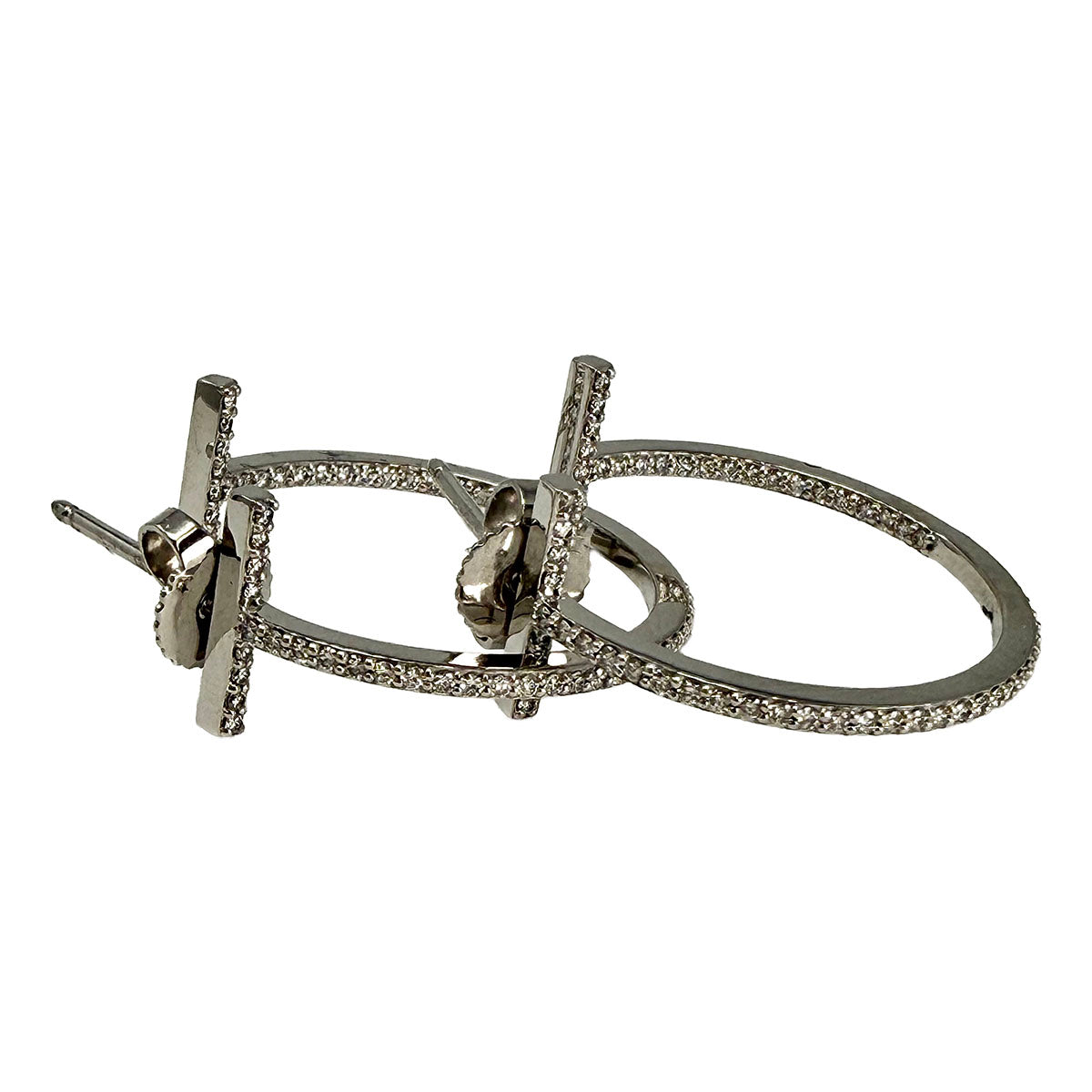 Tiffany & Co. T Hoop Diamond Earrings
