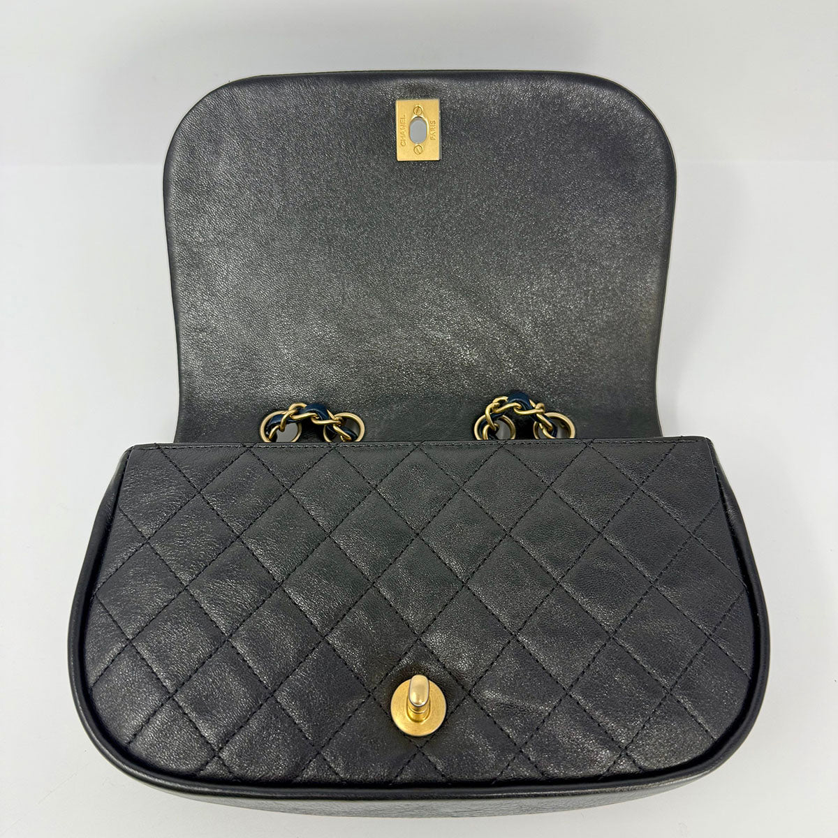 Chanel Bicolor Braided Saddle  Crossbody