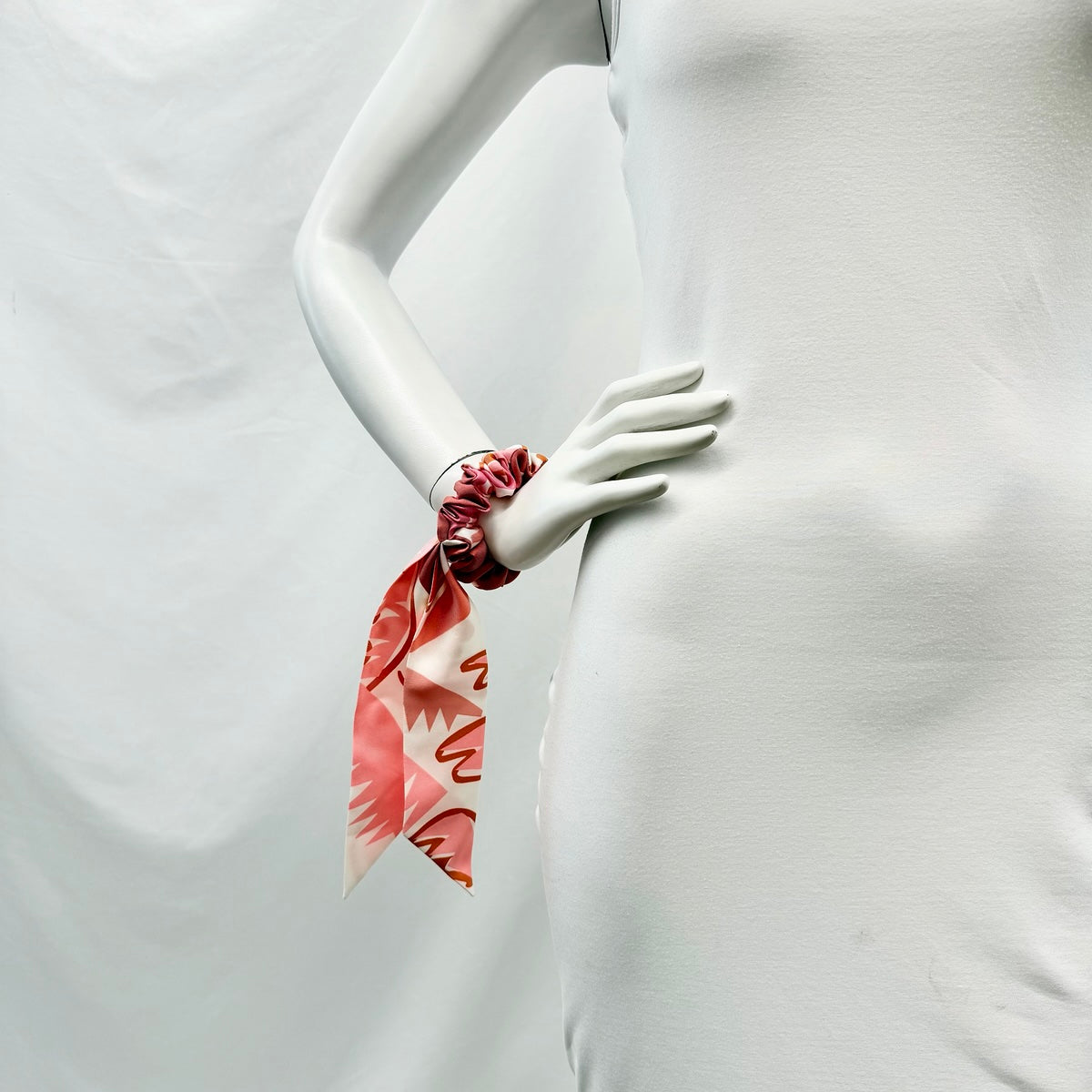 Hermes Silk Scrunchie with Twilly Attachment