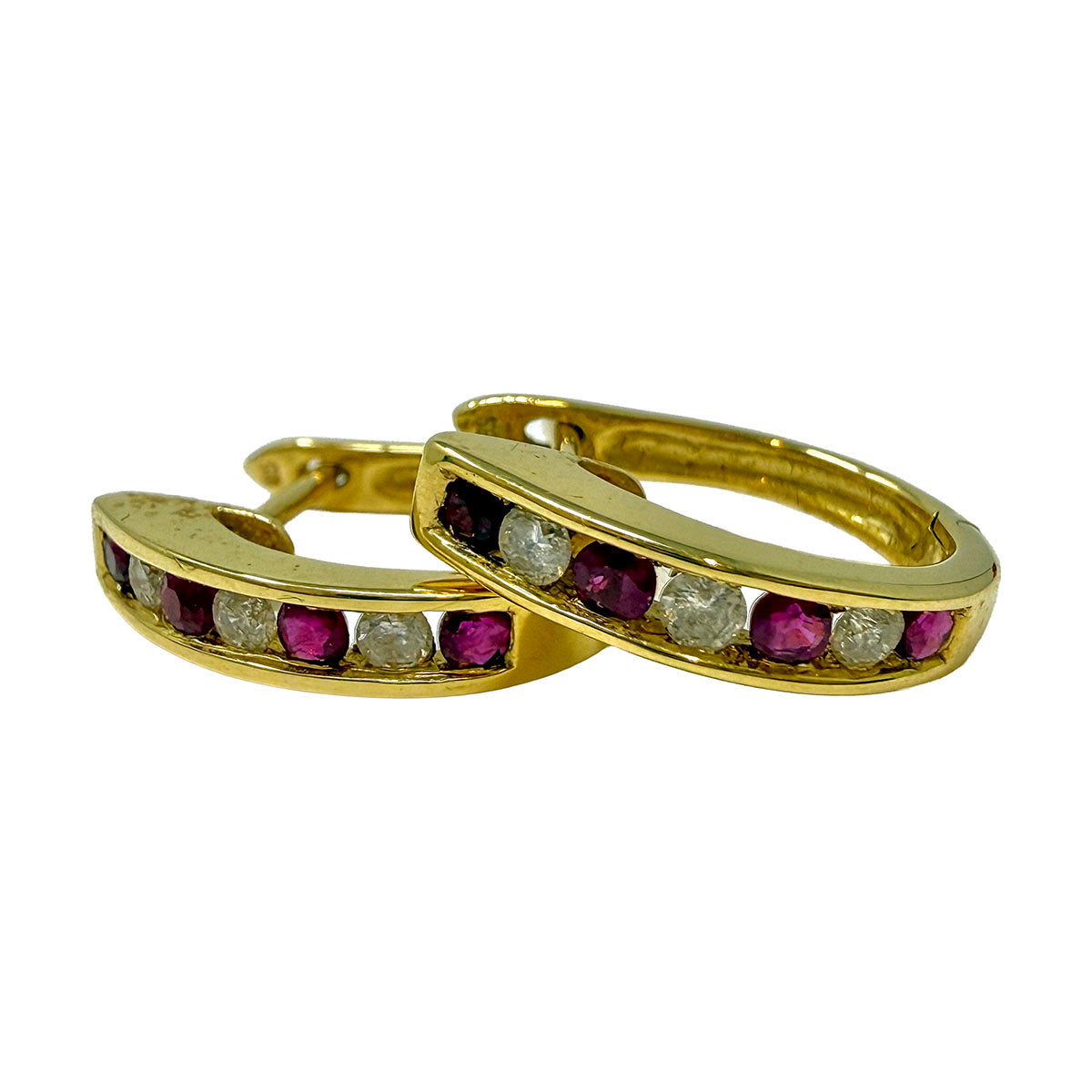 Diamond and Ruby Earrings