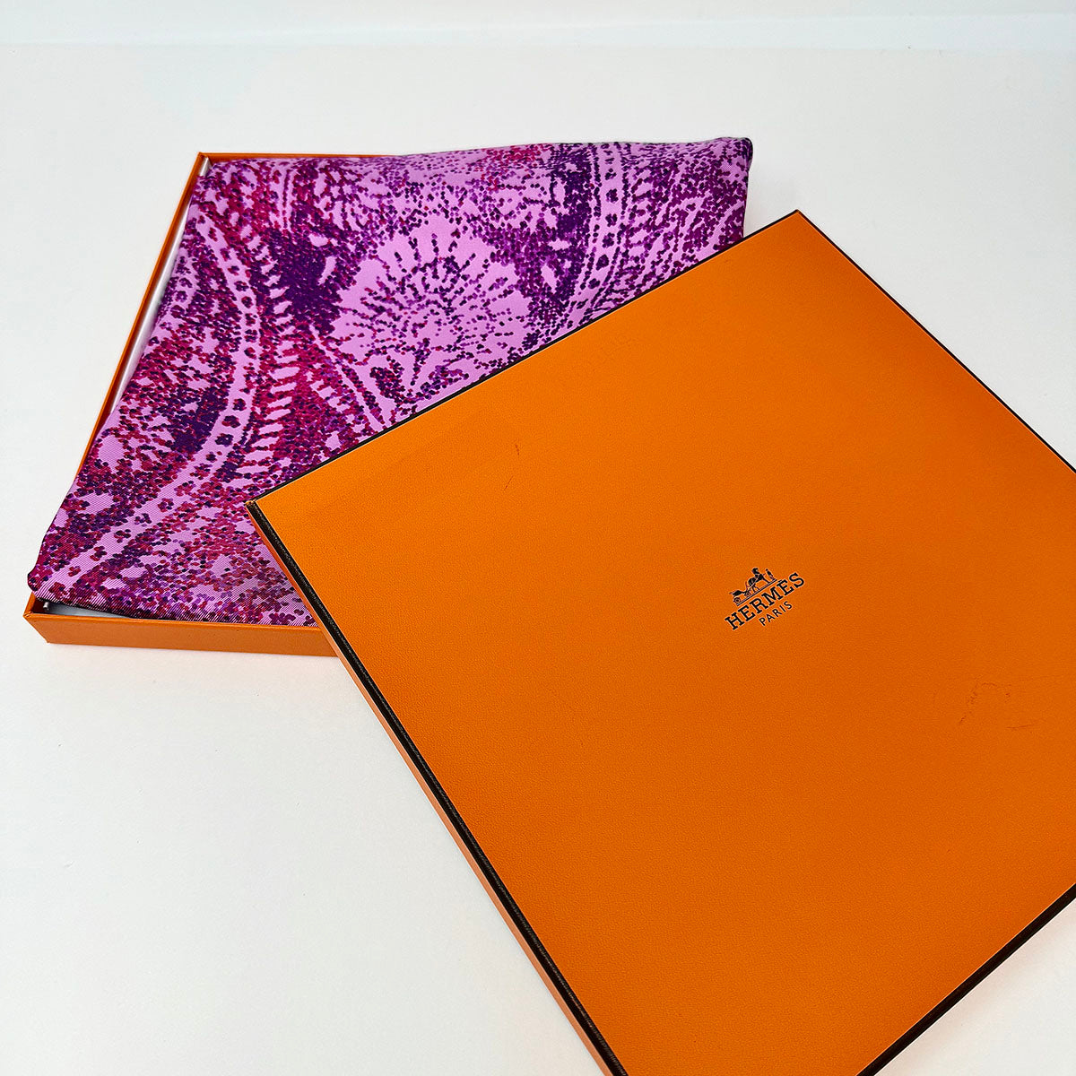 Hermes "Indian Dust" Silk Scarf