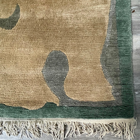 Sea Green & Brown Area Rug