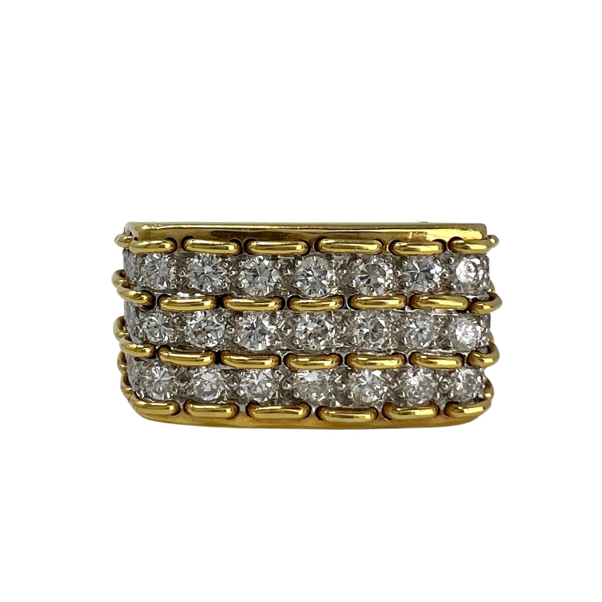 Montreaux 18K Gold & Platinum Ring with 33 Diamonds