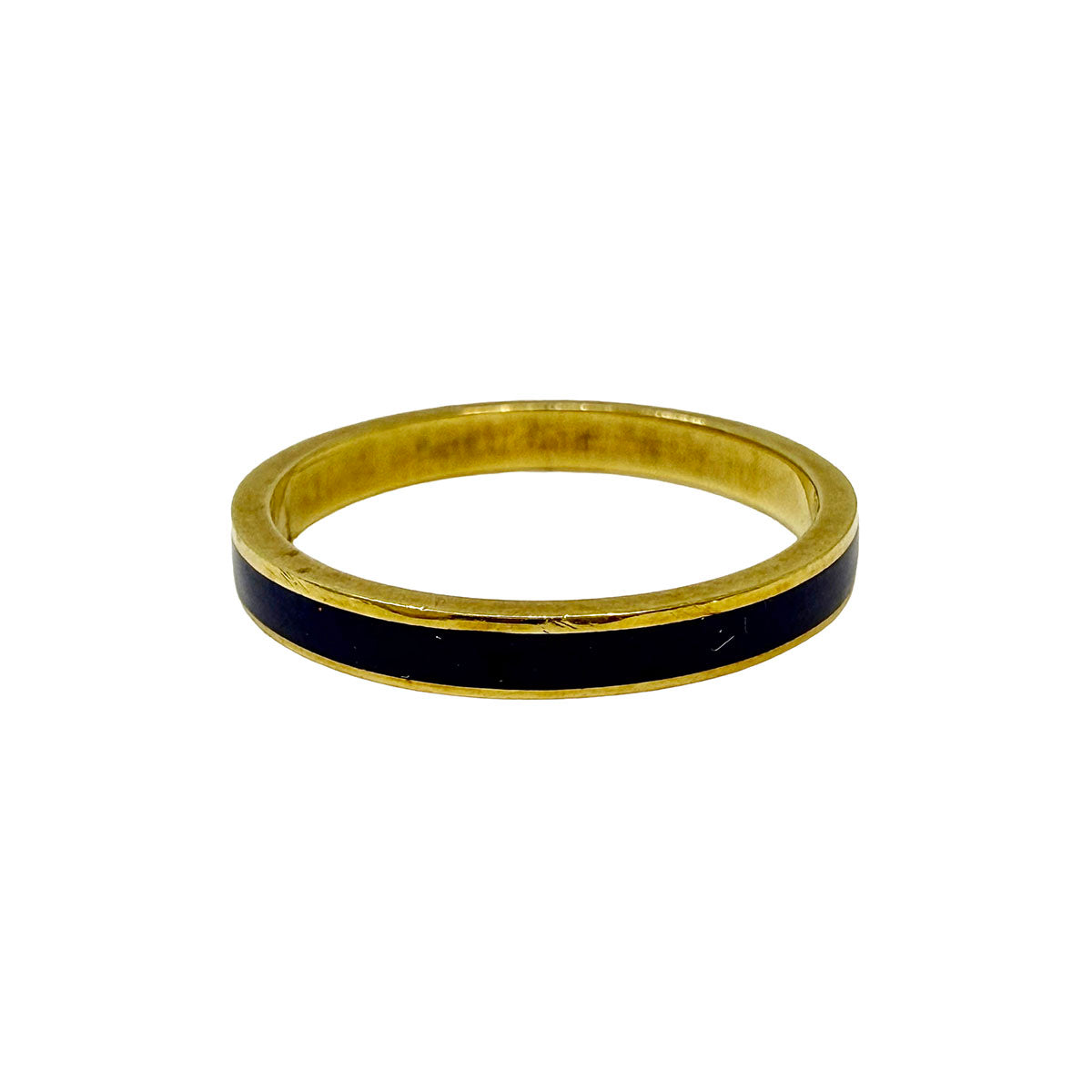 14K Gold Band with Enamel