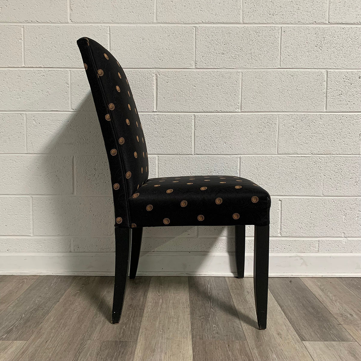 Set of Six Black Dining Chairs