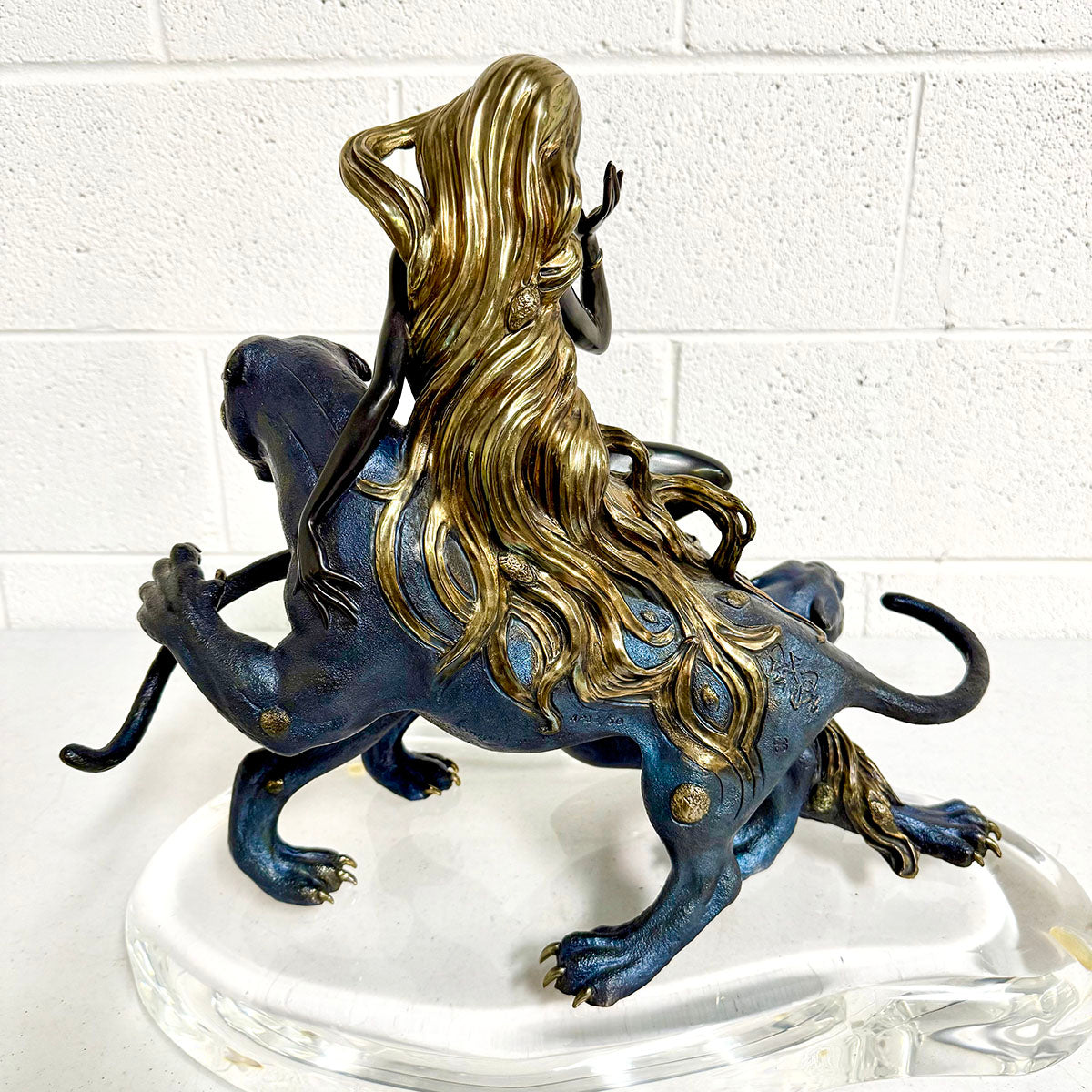 "Mountain Ghost" Bronze Sculpture AP 22/50 Signed with Acrylic Base
