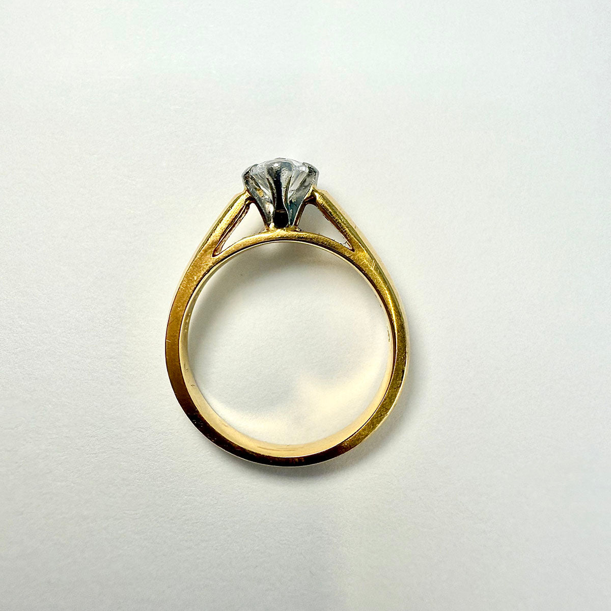 18K Gold Ring with 0.71 Marquise Cut Diamond