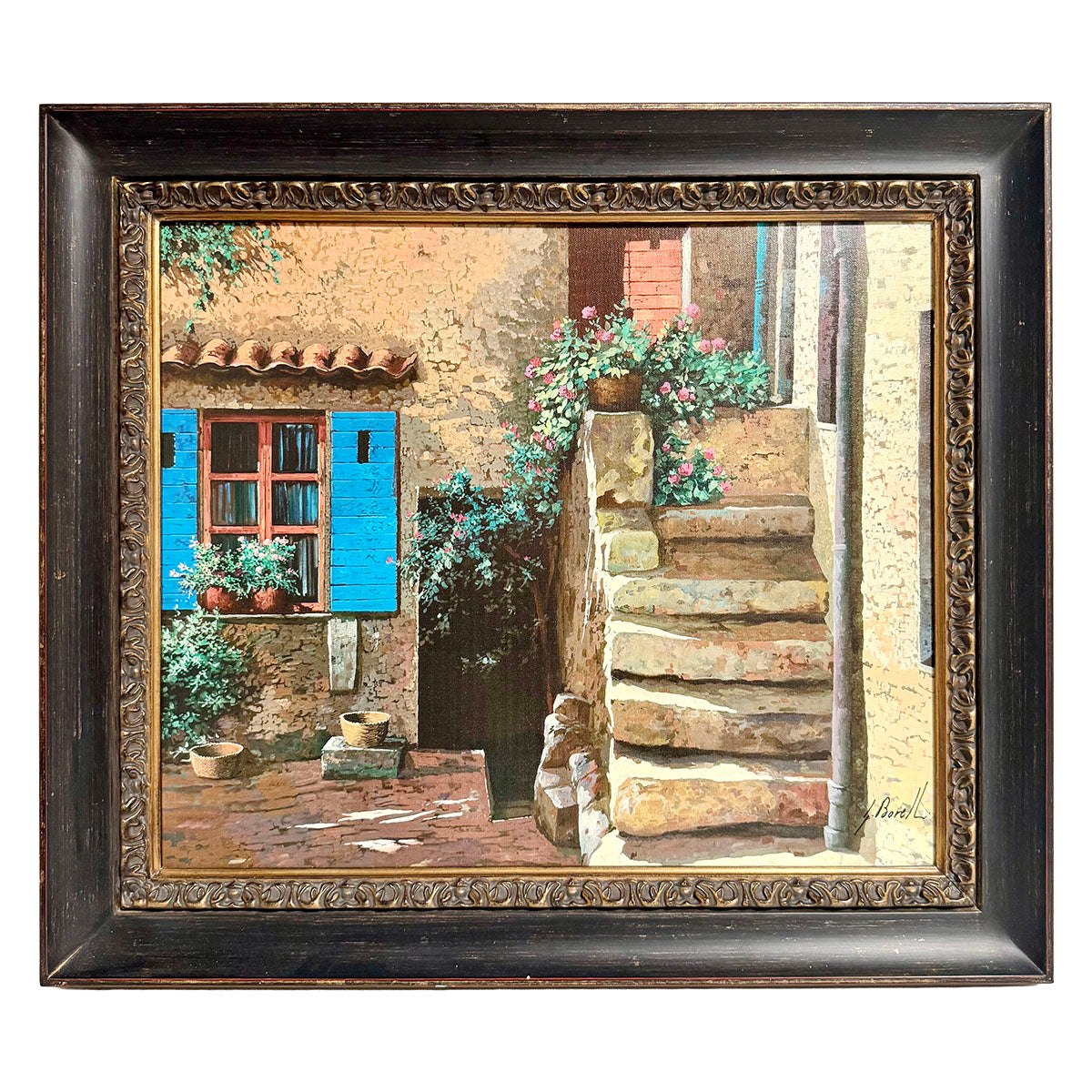 "Front Stoop in Italy" Signed