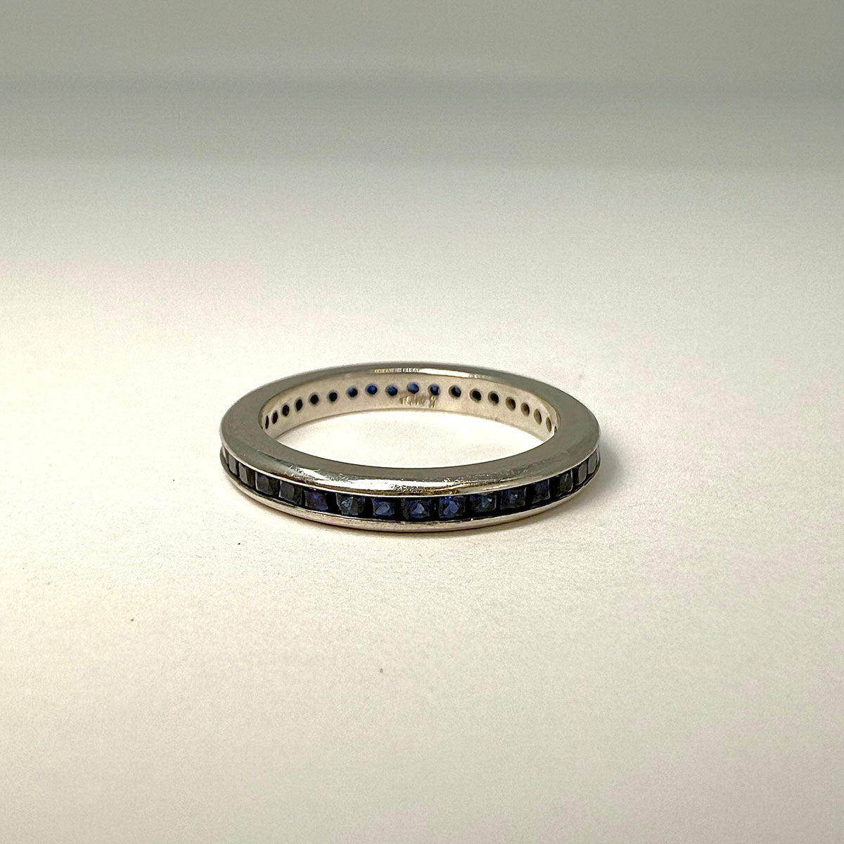 Platinum Ring with 39 Sapphires