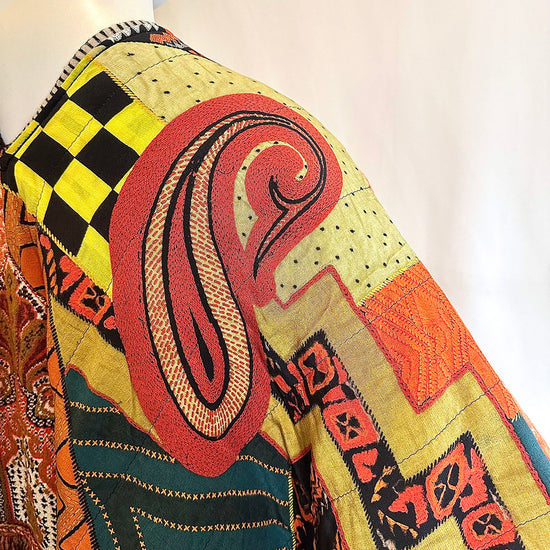 Etro Multi Print Patchwork Wool Blend Poncho