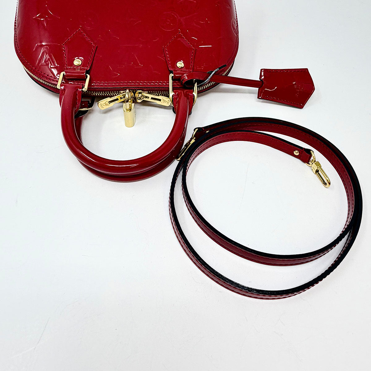 Louis Vuitton Monogram Vernis Alma BB Handle Bag