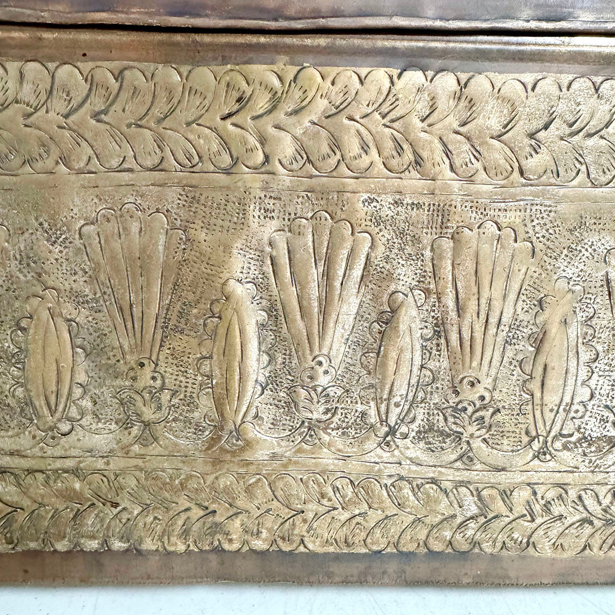 Large Etched Metal Box with Lid