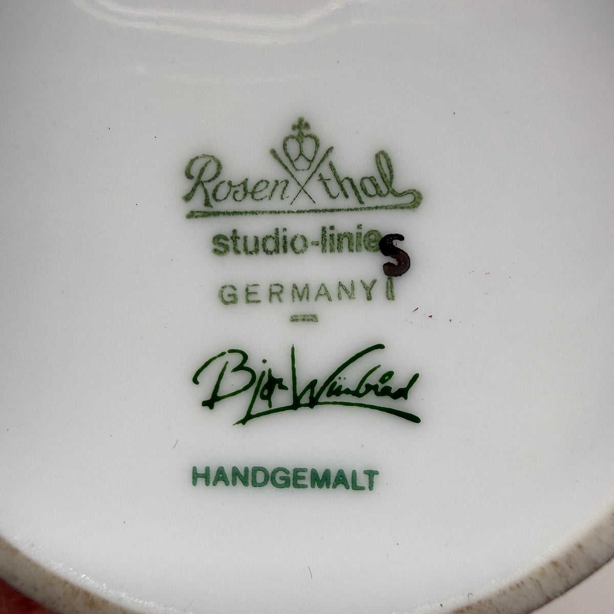 Handpainted Rosenthal Studio Vase by Bjorn Wiinblad