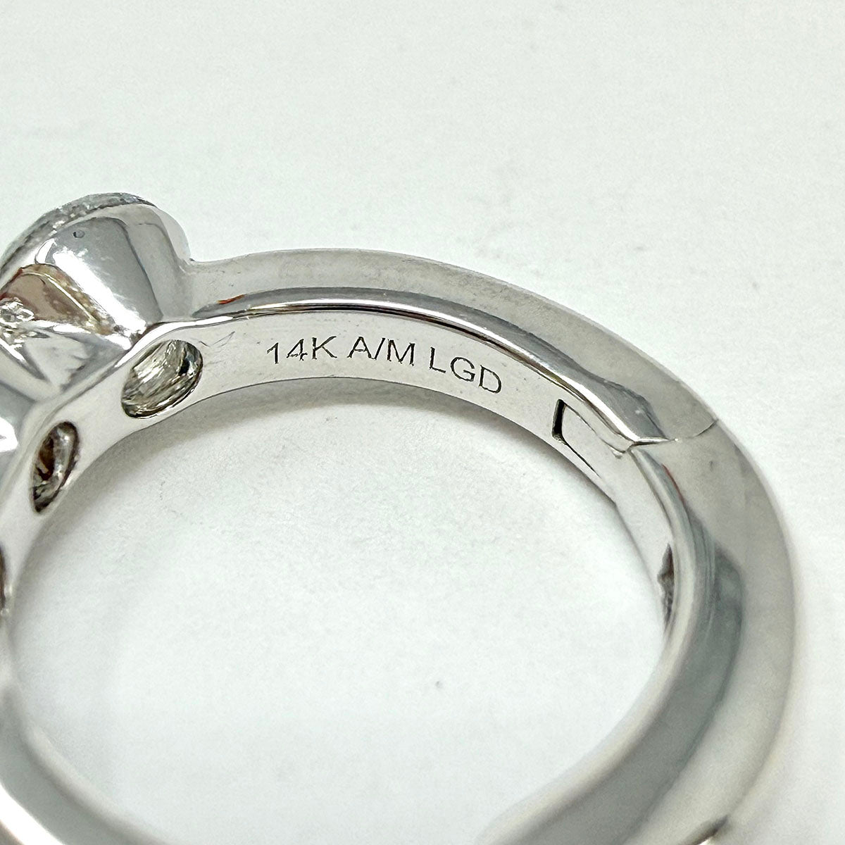 14K White Gold Lab Grown Diamond Hoop Earrings