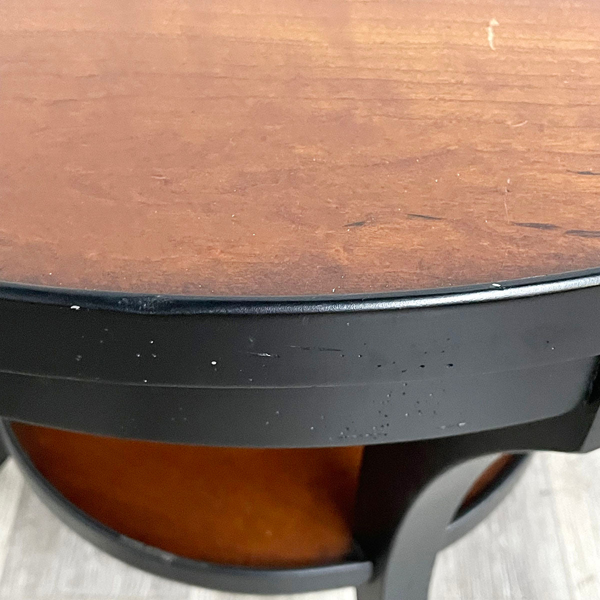 Woodbridge Two-Tone Round  Wood Side Table