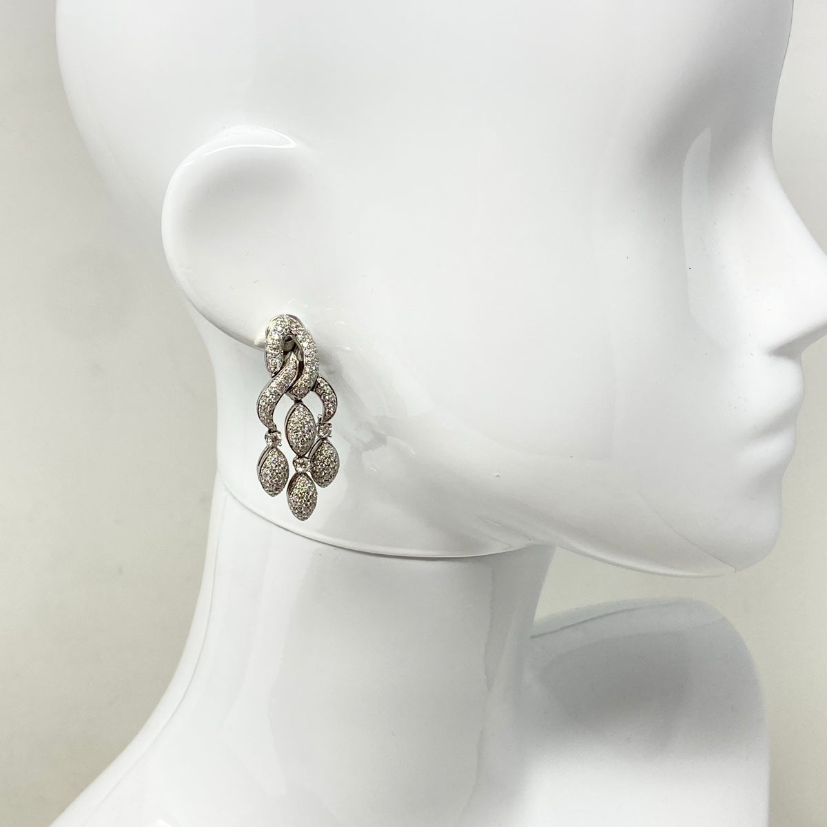 Hasbani 18K Gold Diamond Drop Earrings with Diamonds