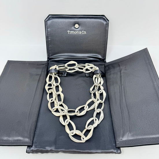 Tiffany & Co. Vintage Sterling Silver Elsa Peretti's Aegean Collection  Necklace