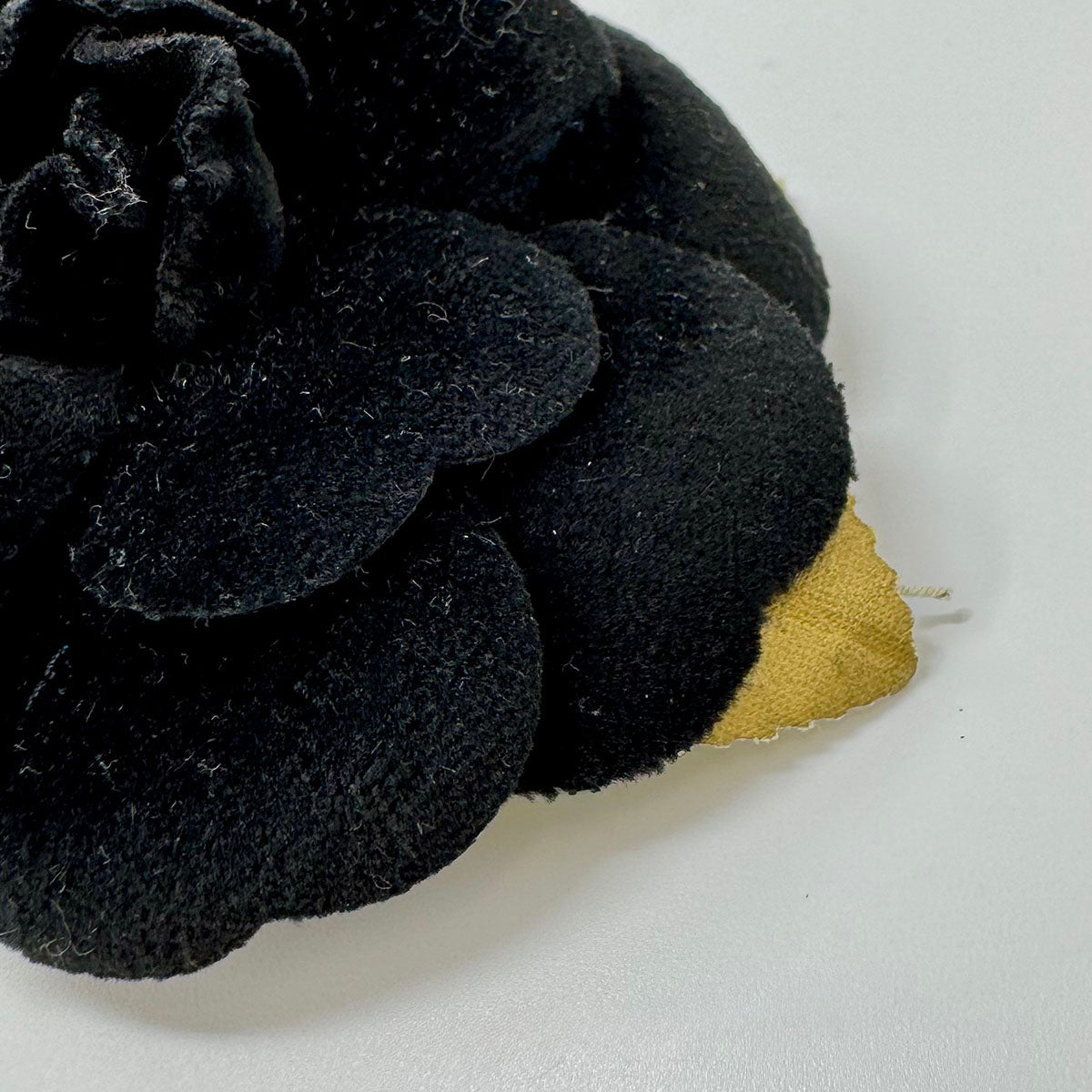 Chanel Vintage Velvet Camelia Brooch