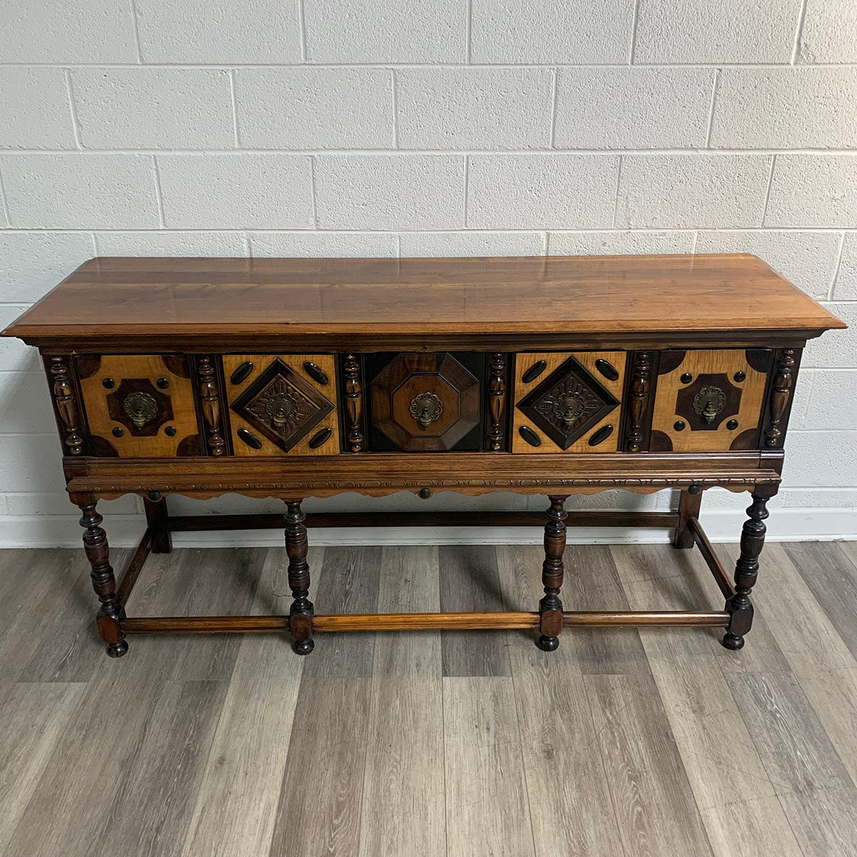 Aztec-Like Wood Sideboard