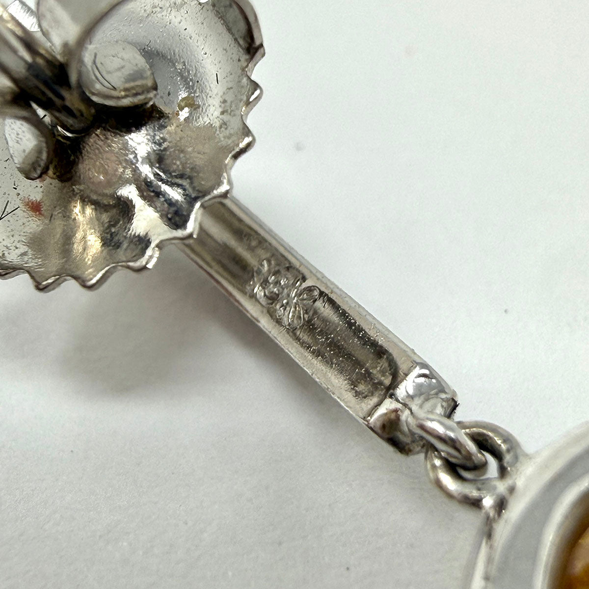 Platinum Drop Earrings with Yellow Sapphire and Diamonds
