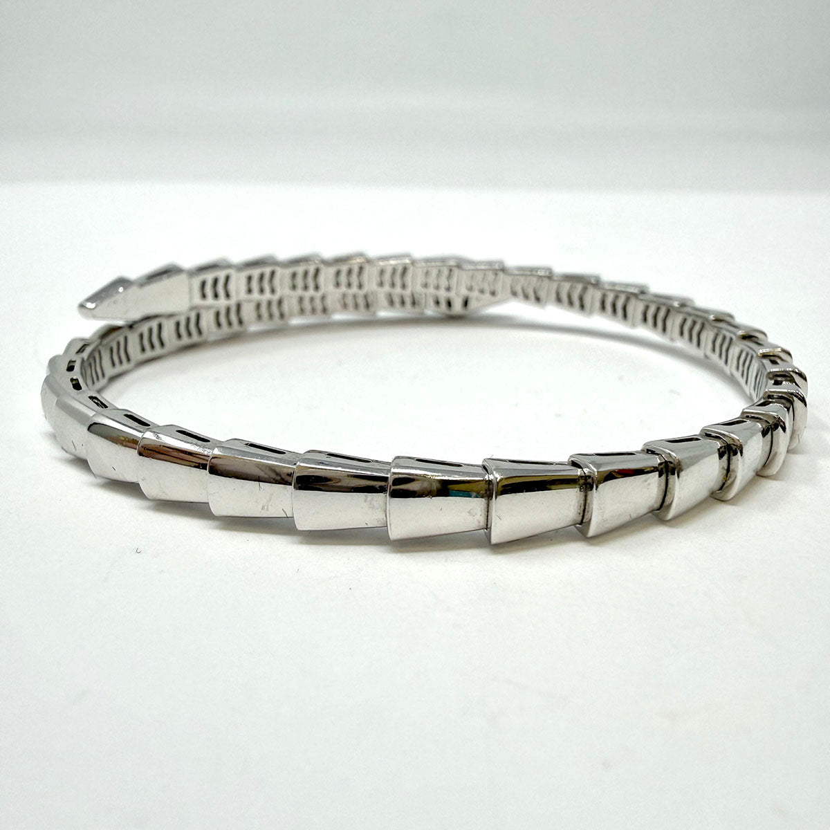 Bulgari 18K White Gold Serpenti Viper Bracelet