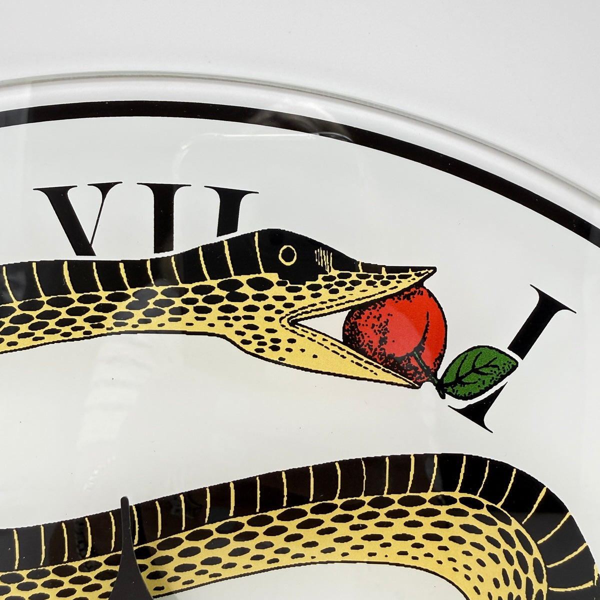 Fornasetti Wall Clock Serpent Motif "Peccato Originale"