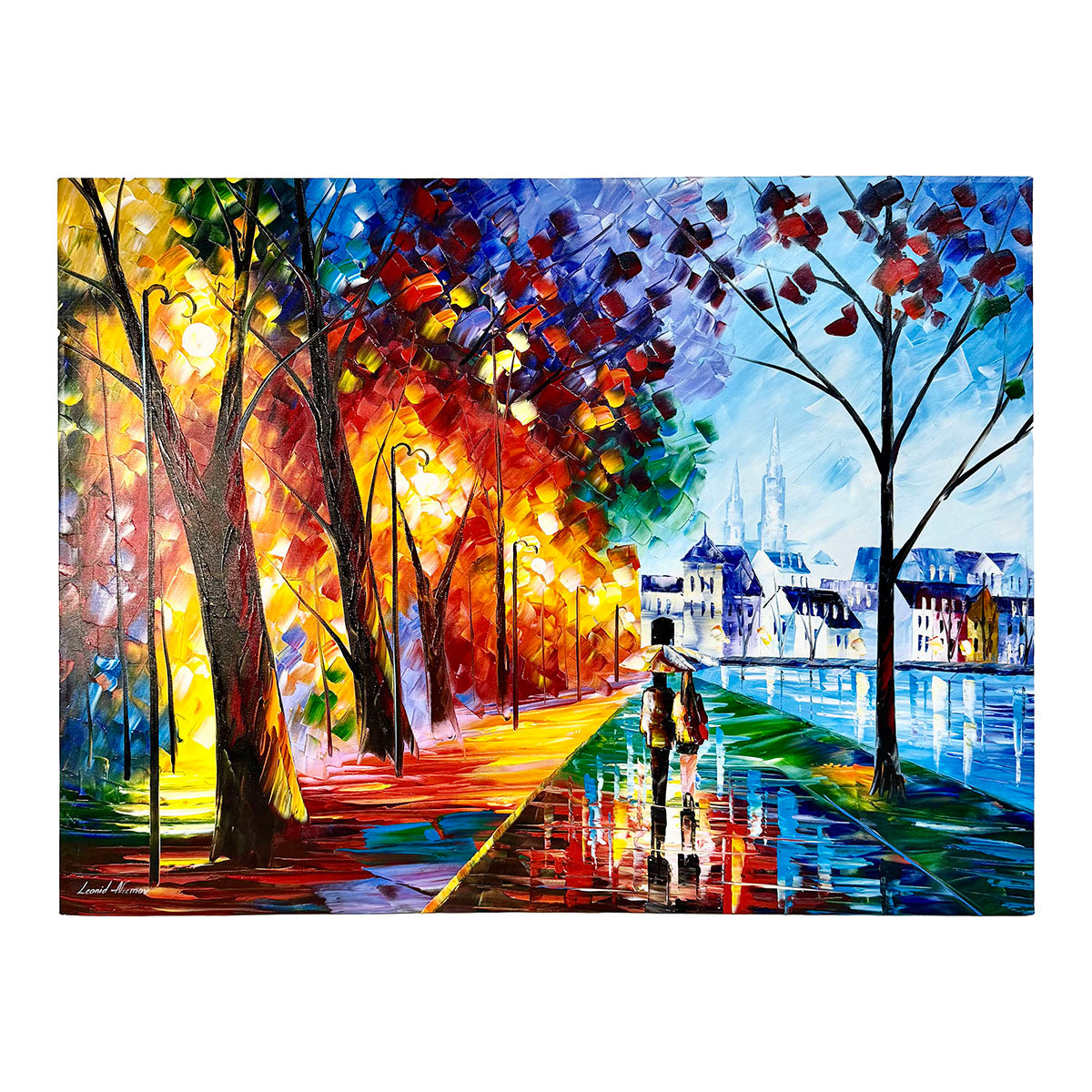 "City by the Lake" Signed on Reverse (COA)