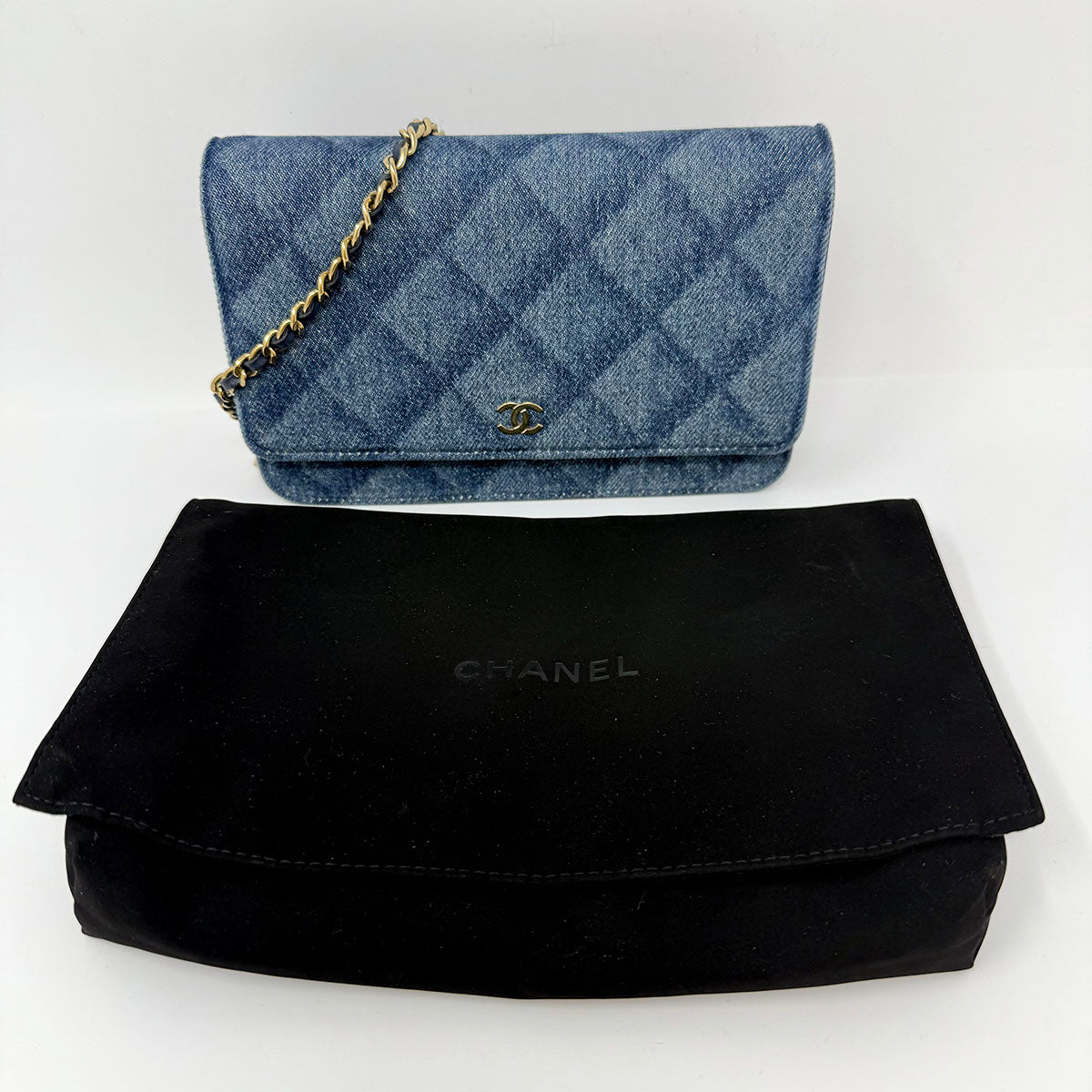 Chanel 2021 Denim Wallet on Chain