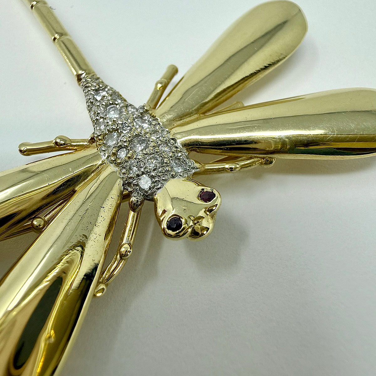 14K Dragonfly Brooch