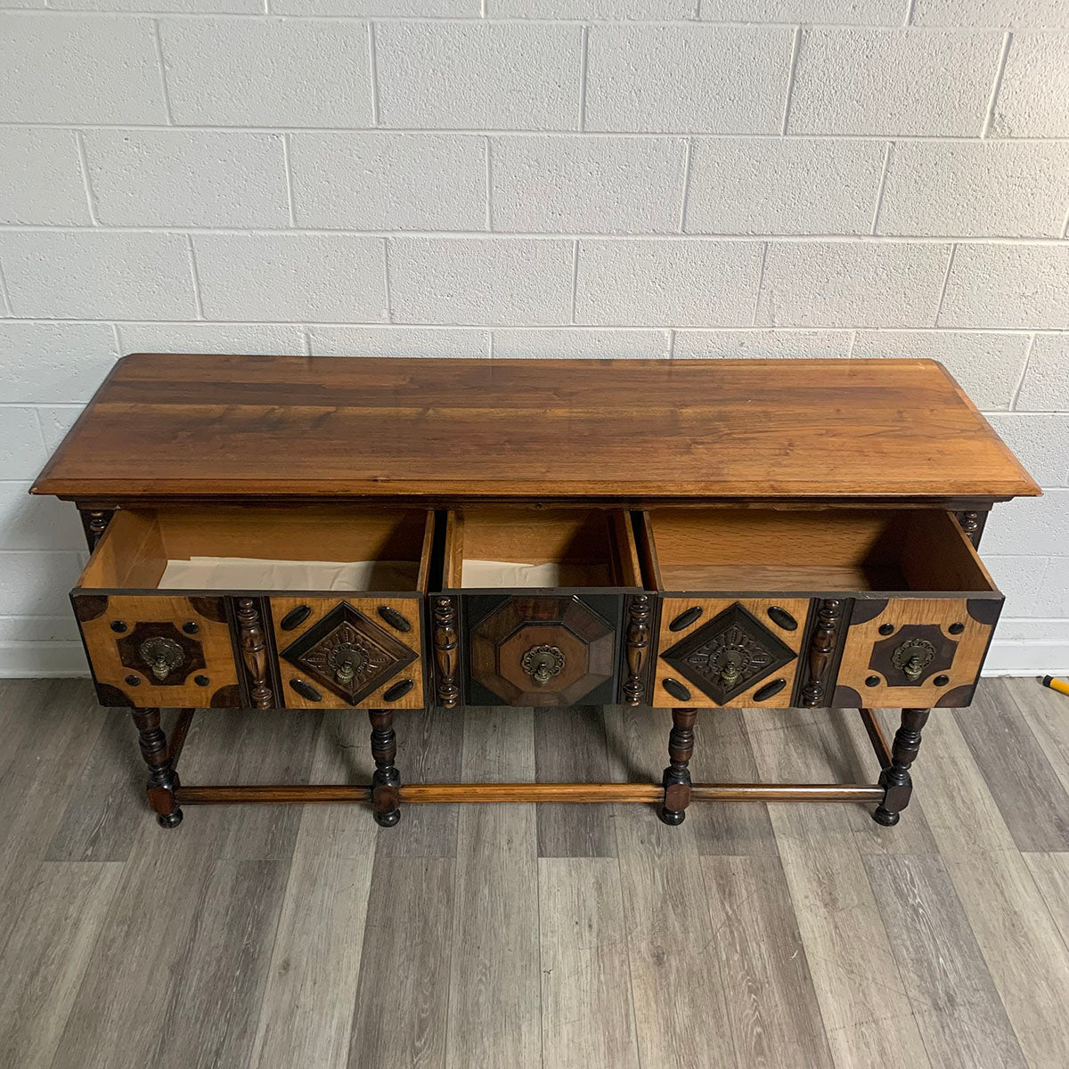 Aztec-Like Wood Sideboard