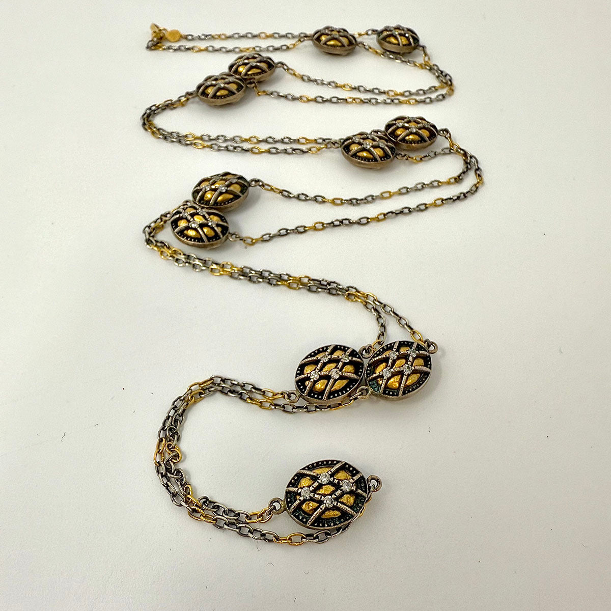 Gurhan 22K Gold and Anodized Silver Necklace with 88 Diamond