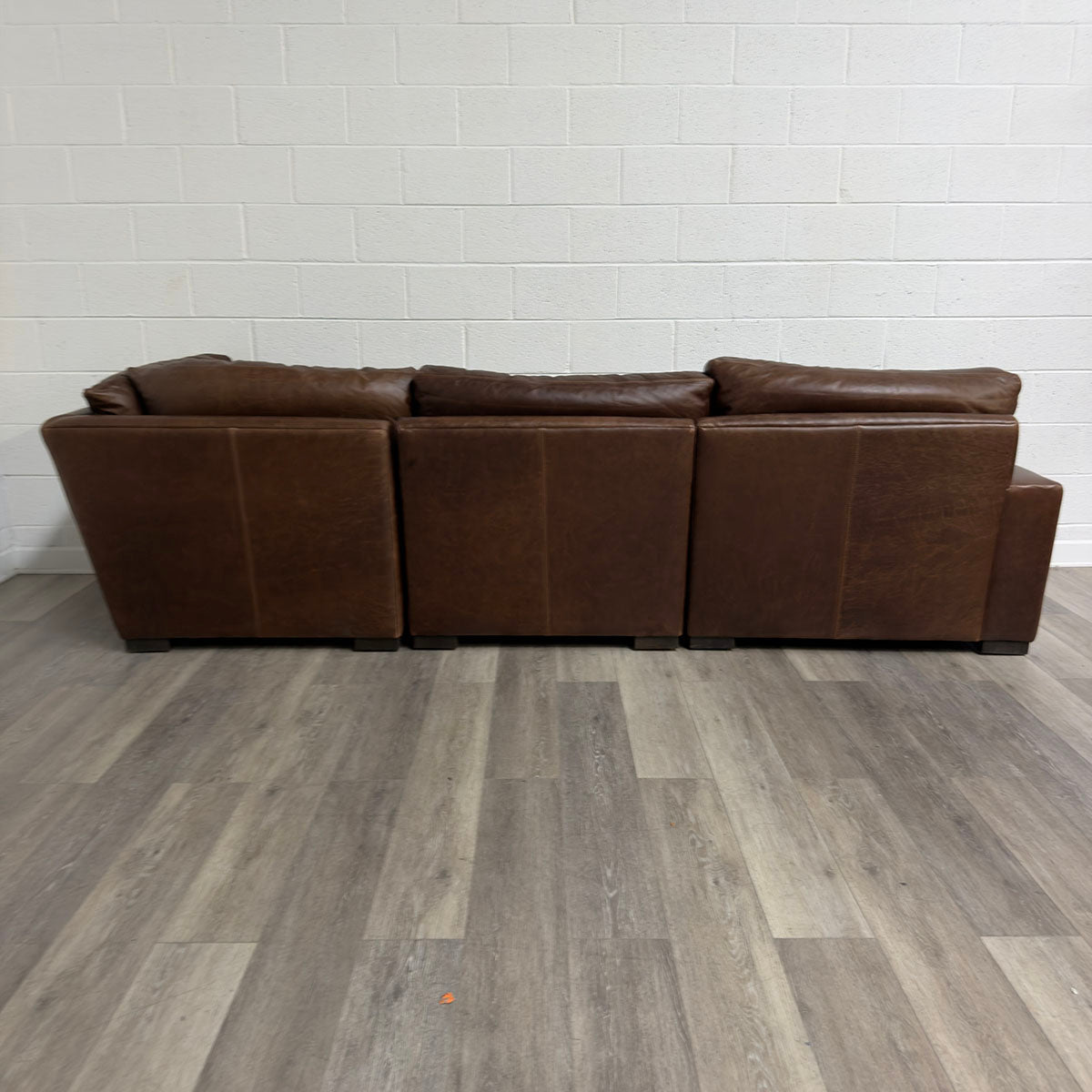 Restoration Hardware Leather Sectional Sofa