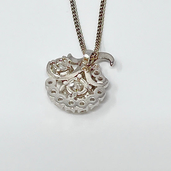 Platinum and 14K White Gold Diamond Pendant