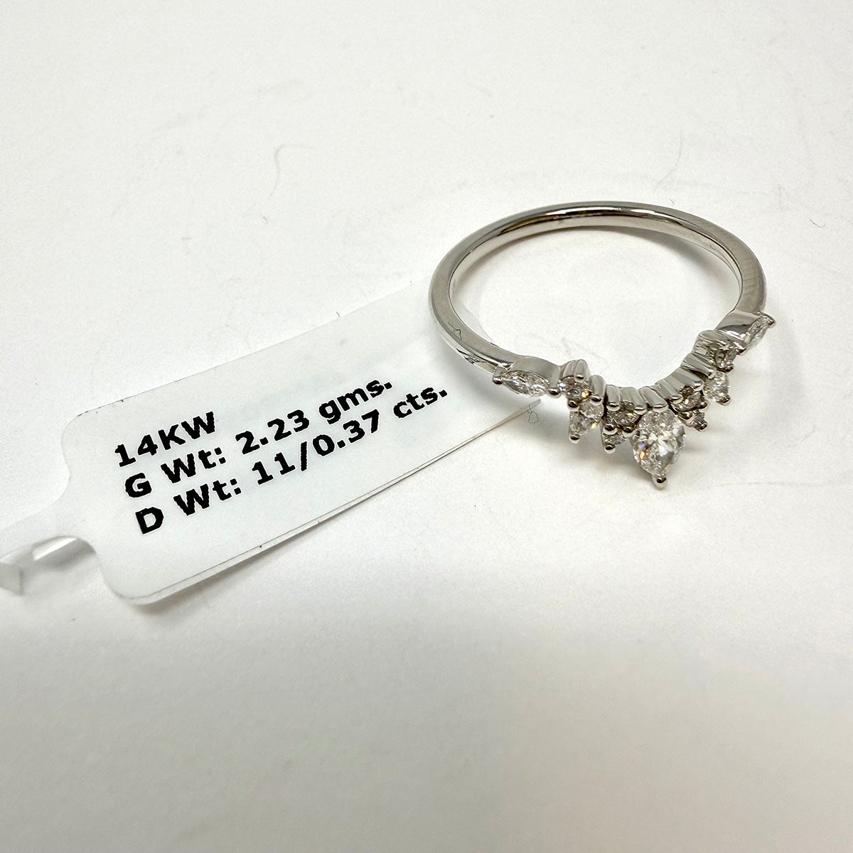 14K White Gold Ring with Lab Grown Diamond