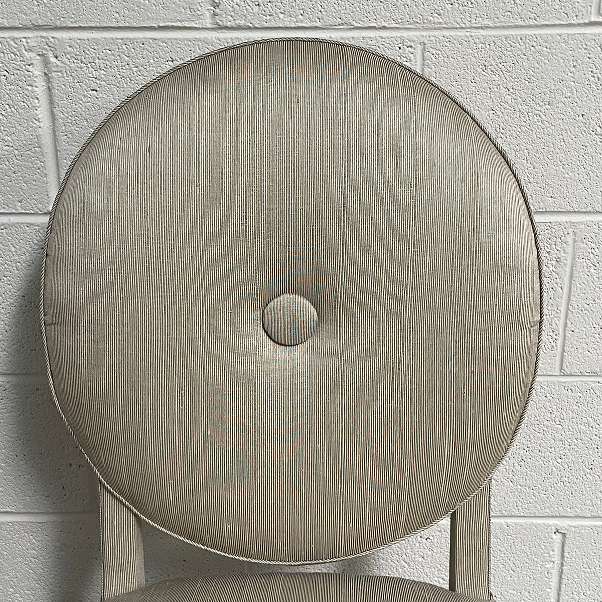 Set Of 4 Light Gray Upholstered Dining Chairs