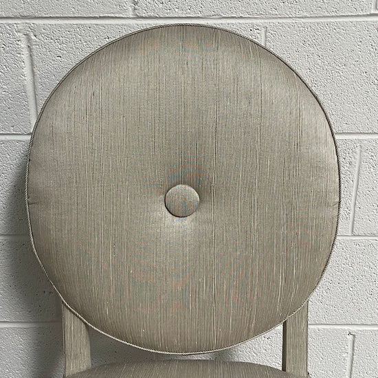 Set Of 4 Light Gray Upholstered Dining Chairs