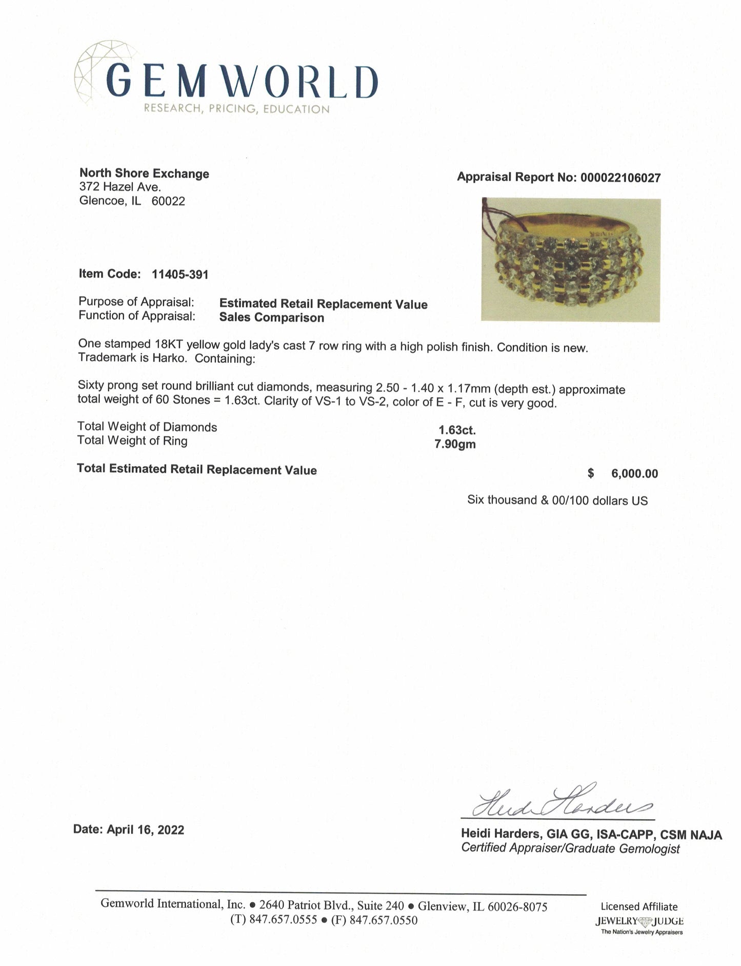 Harko 18K Gold and Diamond Band
