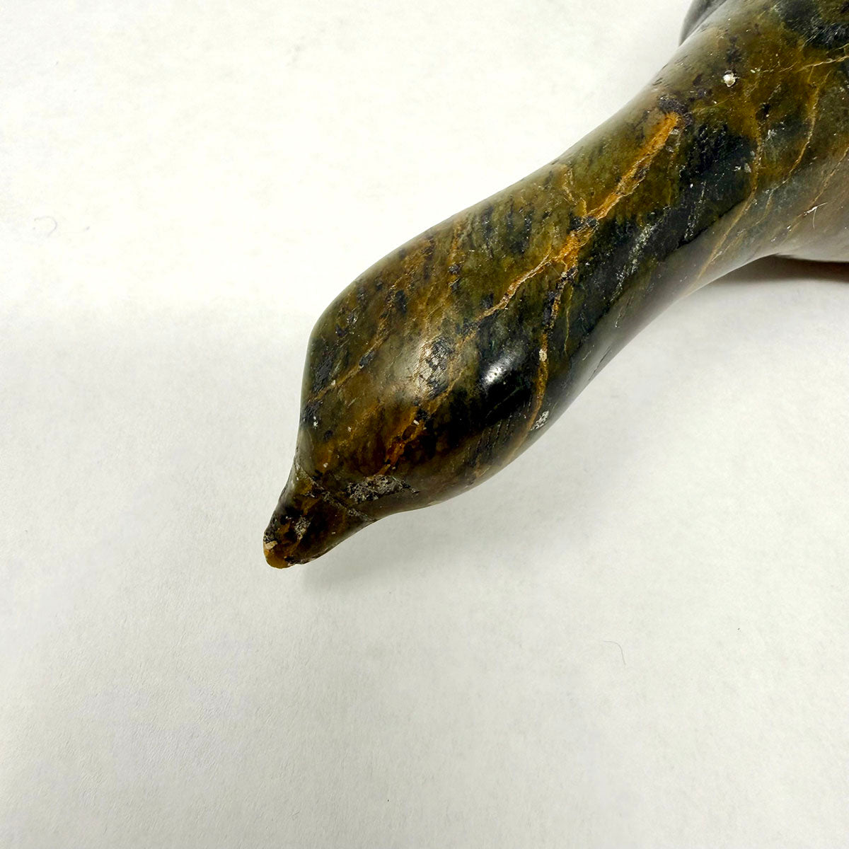 Pair of Soapstone Sculptures: Seal and Bird